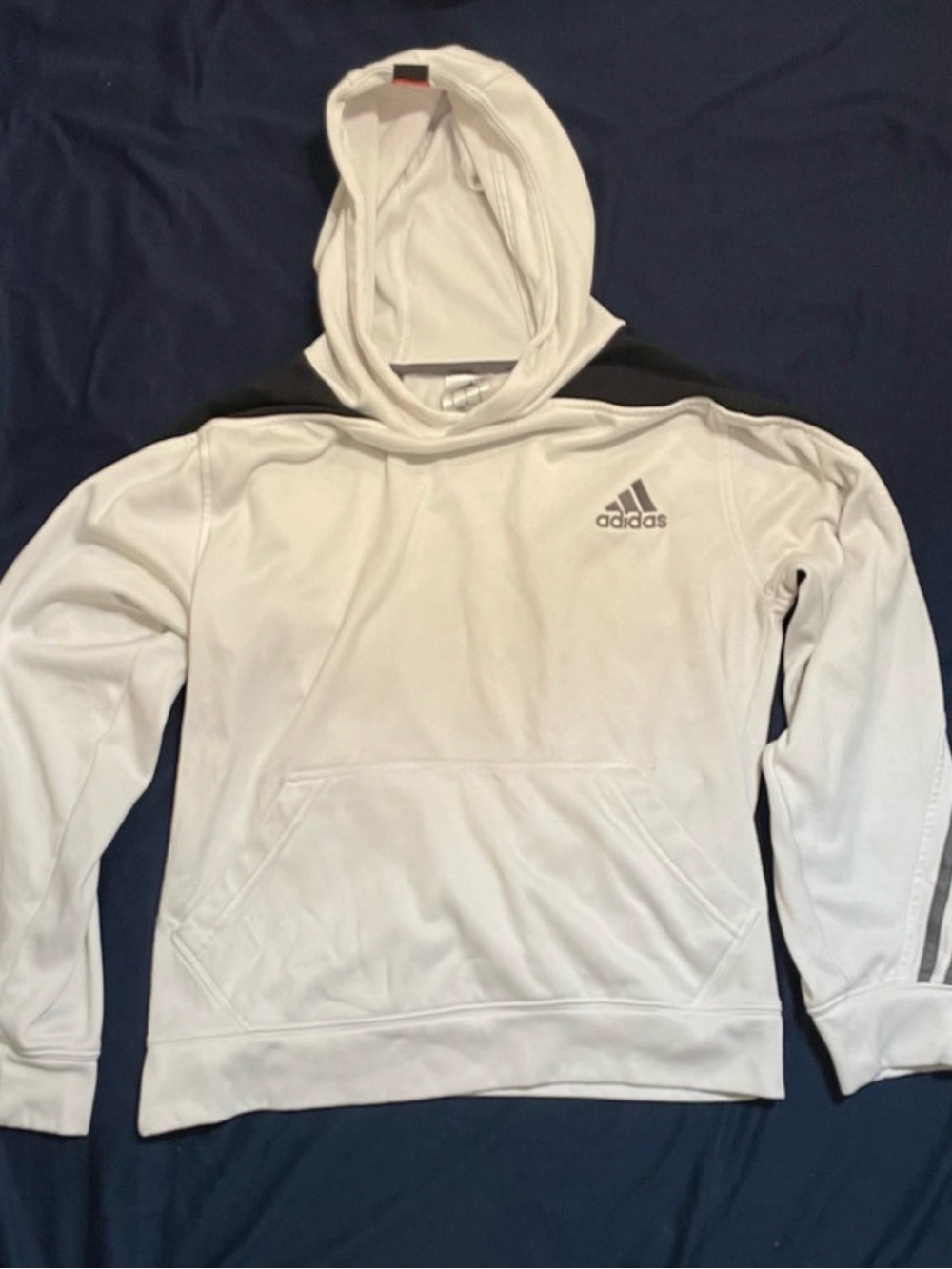 Adidas Climawarm White & Black Athletic Hoodie - Size Small (Unisex)